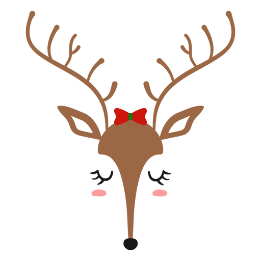 Christmas adorable reindeer character PNG Design