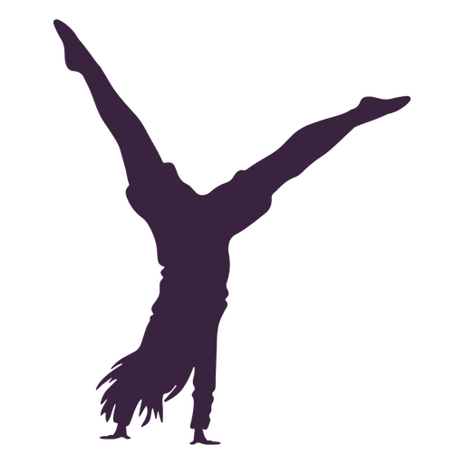 Wagenrad-Gymnastik-Silhouette PNG-Design