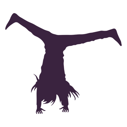 Gymnastics cartwheel silhouette
