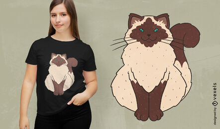 Ragdoll siamese cat t-shirt design