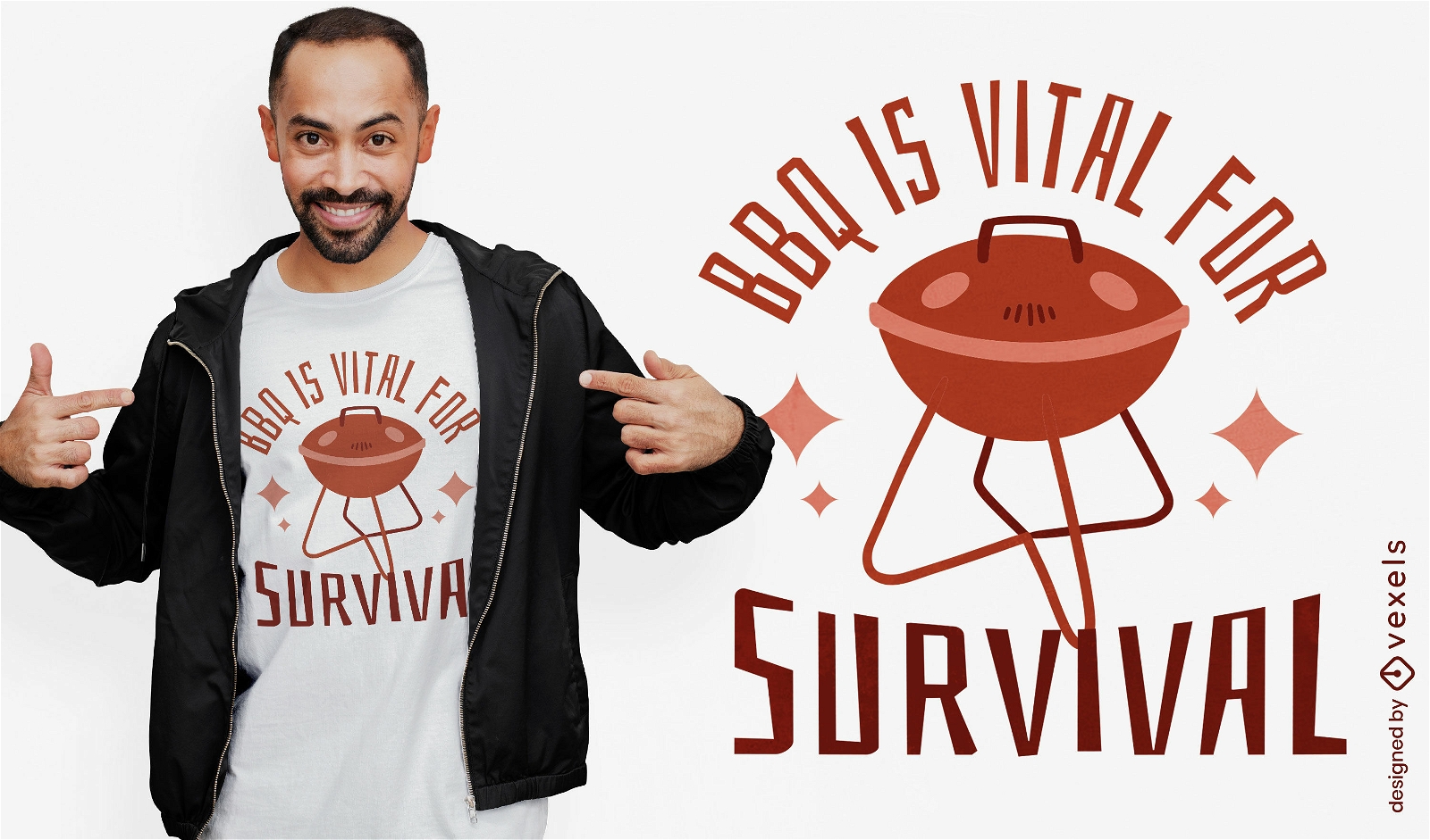 BBQ is vital quote t-shirt design