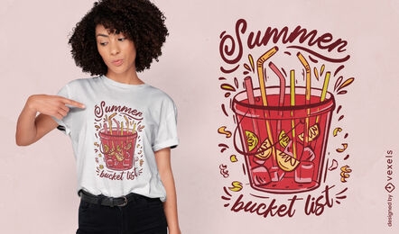 Diseño de camiseta de lista de deseos de verano de sangría