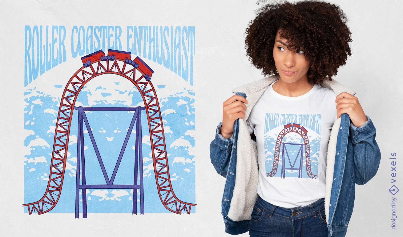 Roller coaster enthusiast t-shirt design