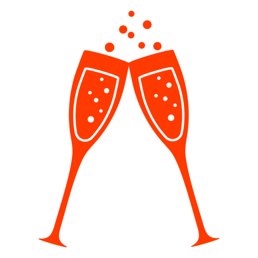 Un brindis para celebrar el cumpleaños. Diseño PNG