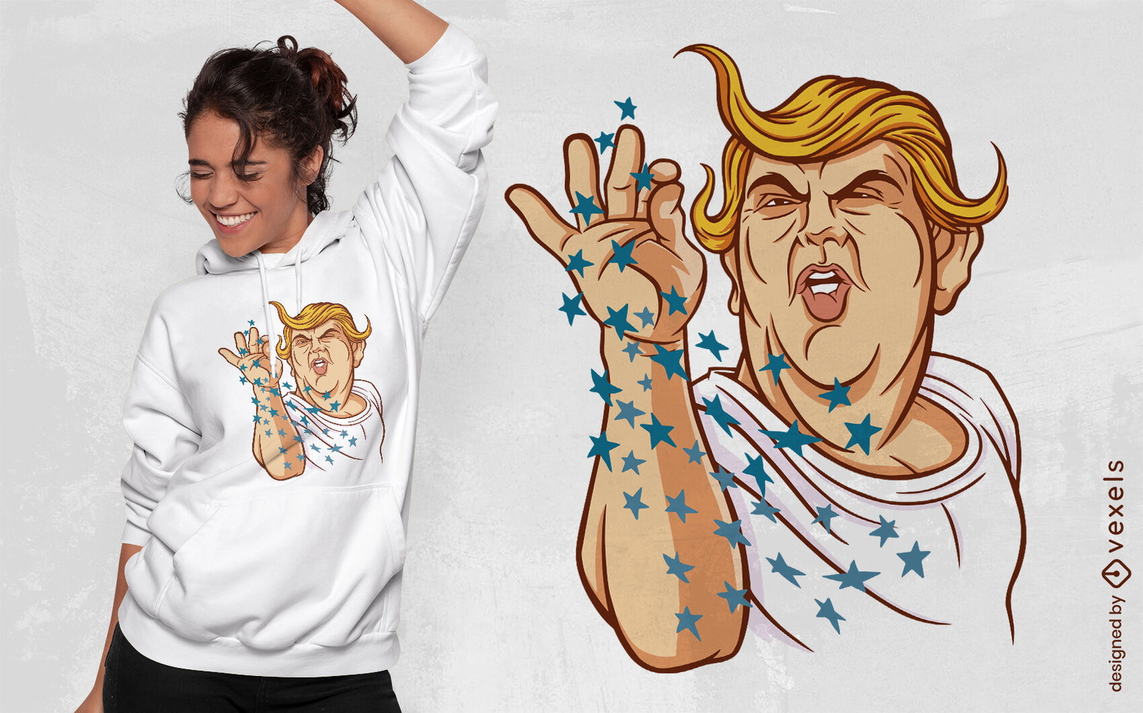 Diseño de camiseta de parodia divertida de Donald Trump