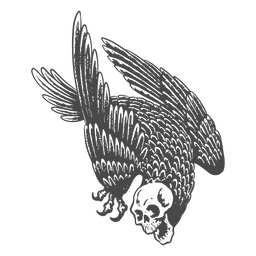 Personaje de arte de línea de monstruo de pájaro de Halloween Diseño PNG