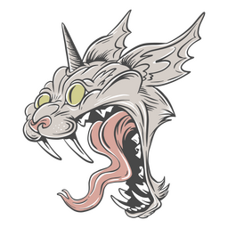 Personagem de monstro rosnando de Halloween Desenho PNG
