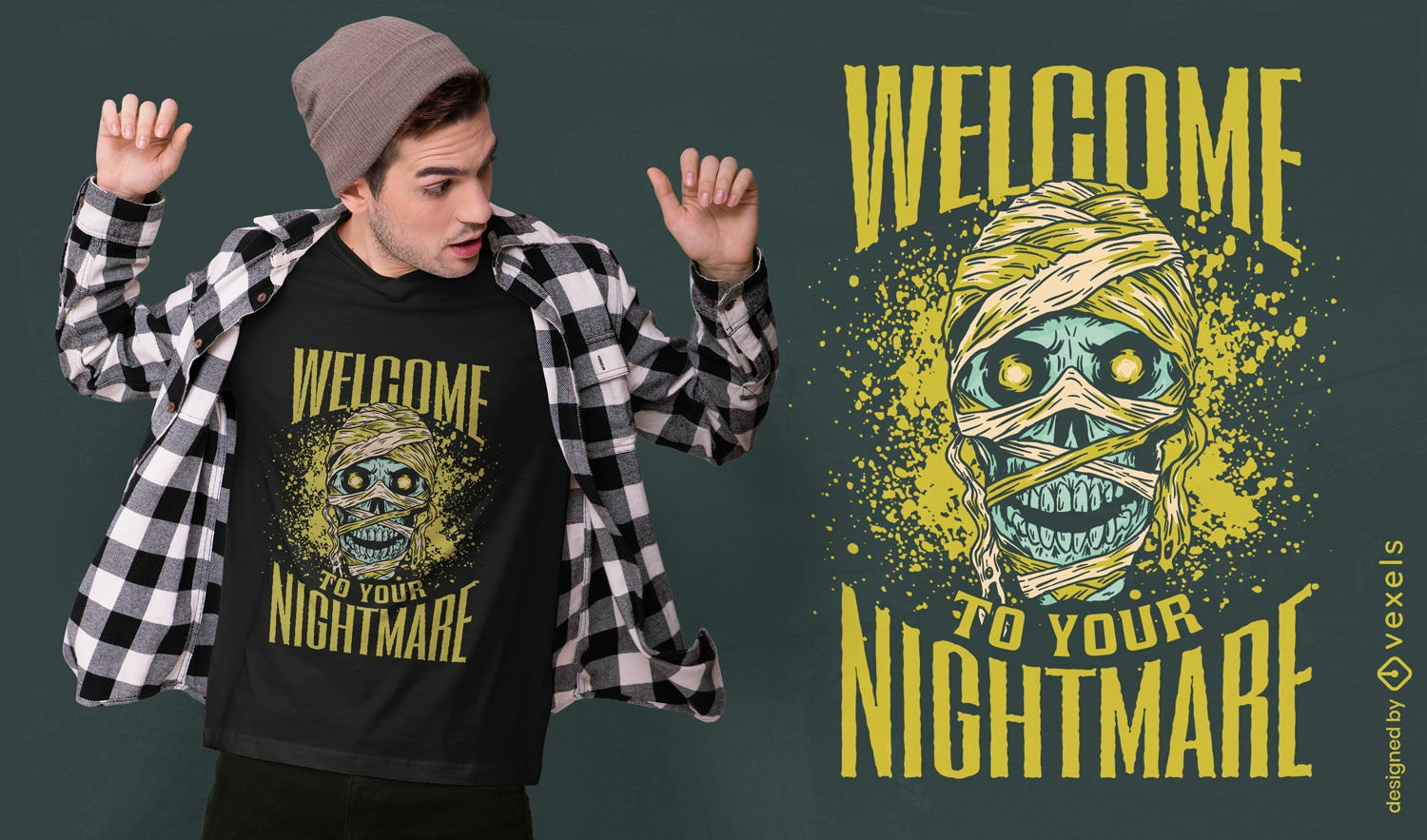 Nightmare mummy Halloween t-shirt design