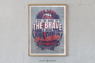 American quote poster design