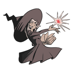 Witch book magical character PNG Design