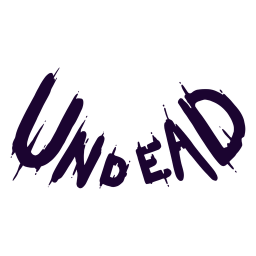 The word undead in purple PNG Design