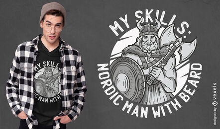 Diseño de camiseta de cita vikinga de hombre nórdico