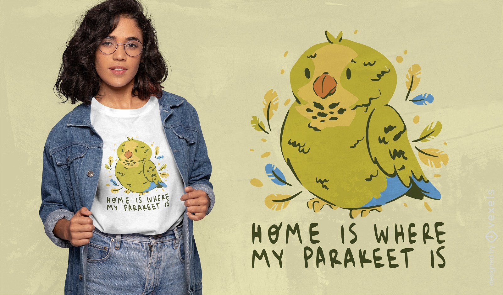 Parakeet pet quote t-shirt design