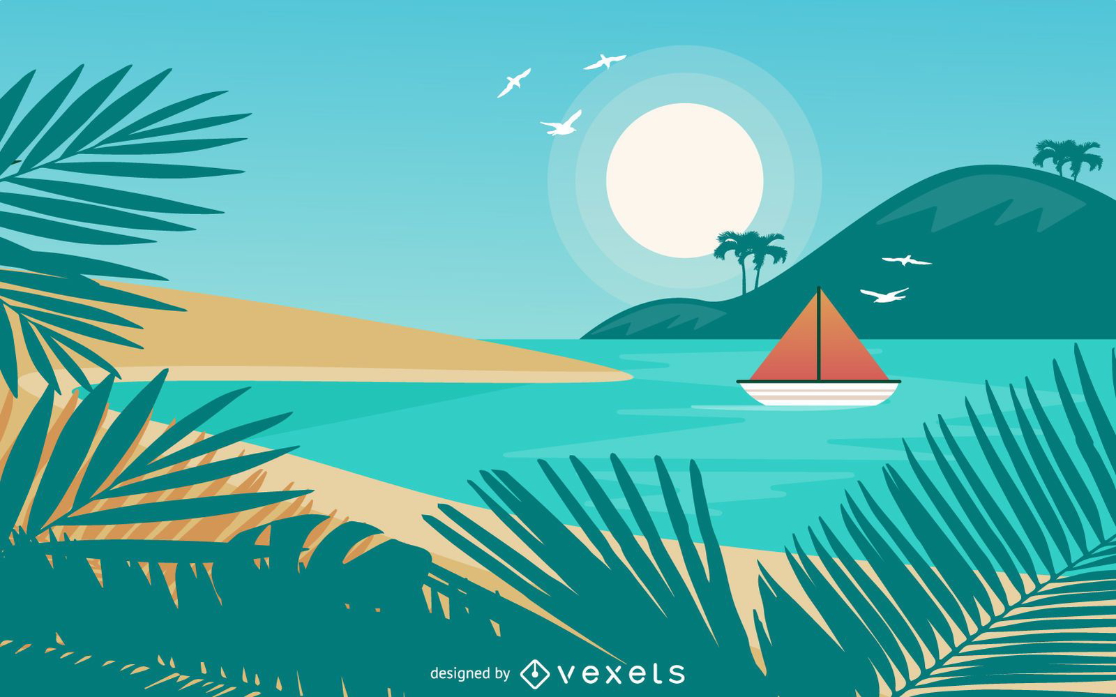 Summer Tropical Design Vector Download