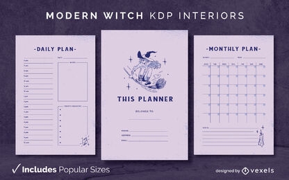Diseño de diario de bruja moderno Modelo KDP