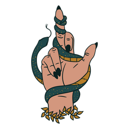Mão de cobra esotérica Desenho PNG
