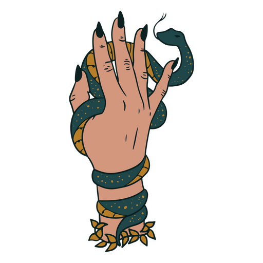 Mystische Schlangenhand PNG-Design