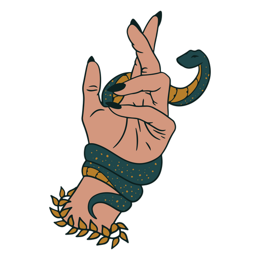 Mystische Handschlange PNG-Design