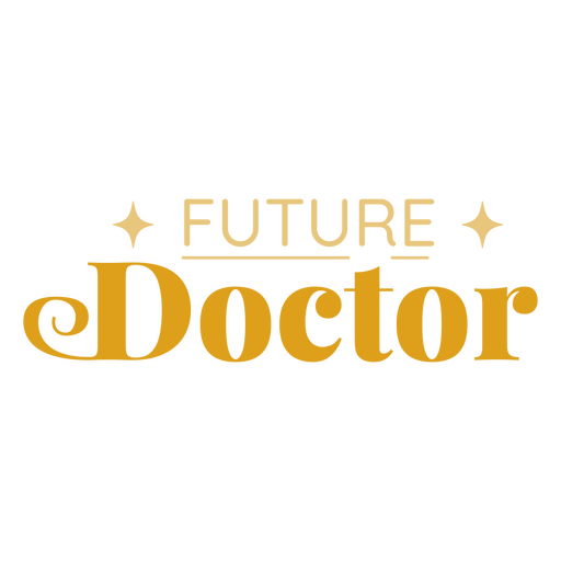 Etiqueta engomada del futuro médico Diseño PNG
