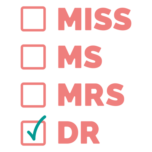 Casilla de verificación para un médico Diseño PNG