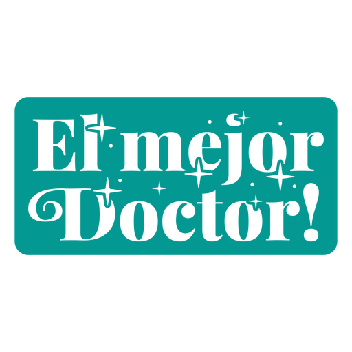 La mejor placa de doctor - versión masculina Diseño PNG