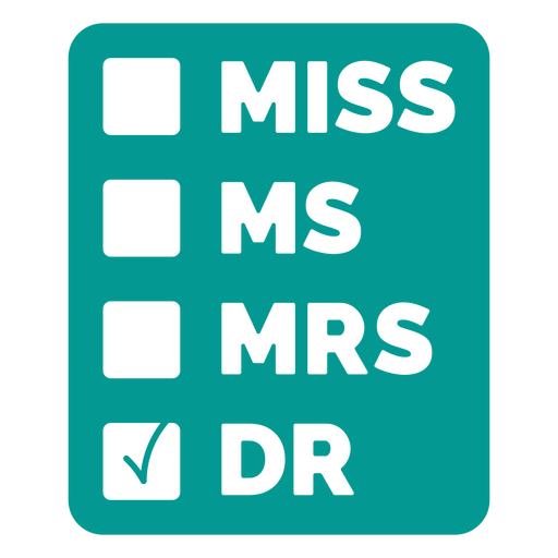 Dr check box PNG Design