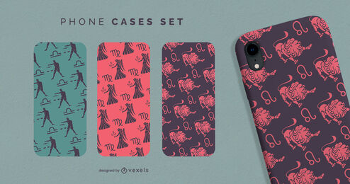 Zodiac signs astrology phone case set