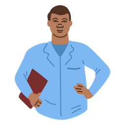 A doctor ready to write a prescription PNG Design