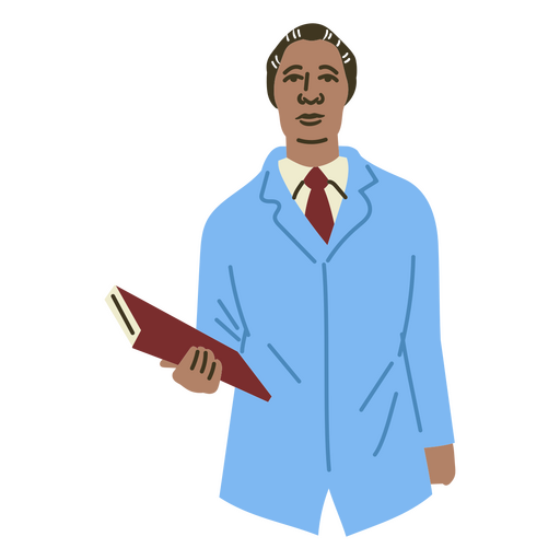 A doctor holding a medical textbook PNG Design