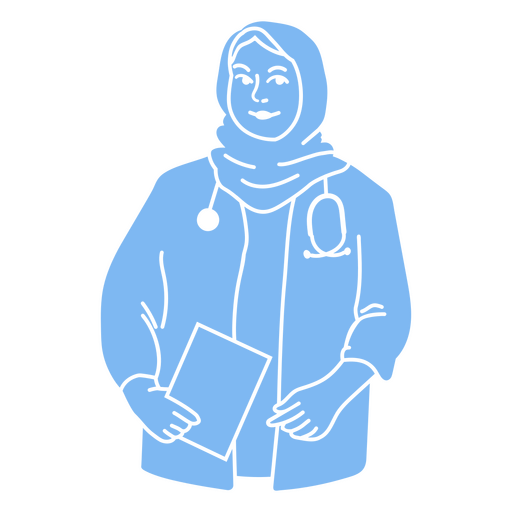 Um jovem médico com um histórico médico Desenho PNG