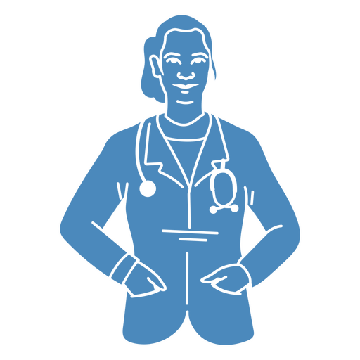 A doctor waiting in her office for consultation PNG Design