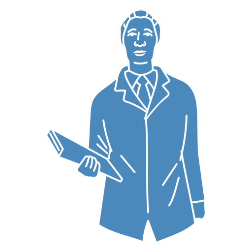 A doctor with a medical textbook PNG Design
