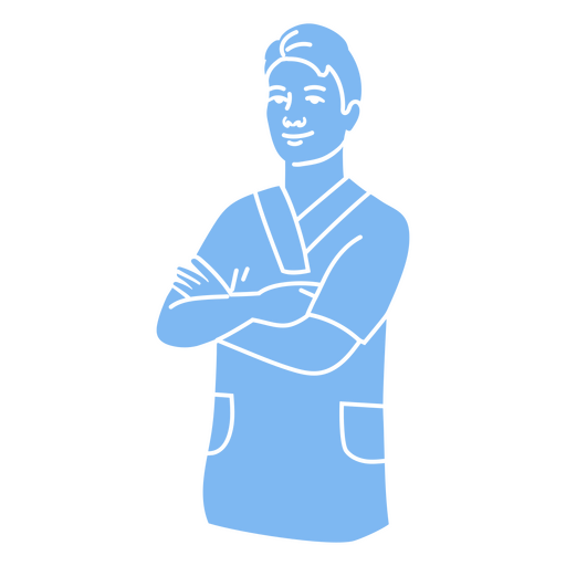 Doctor with arms crossed PNG Design