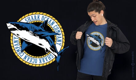 Shark ocean t-shirt design