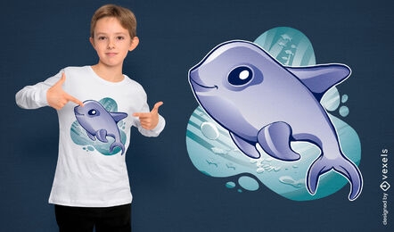 Niedliches Vaquita-Meerestier-T-Shirt-Design