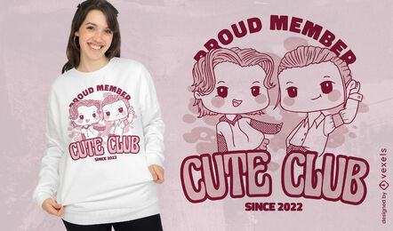 Niedliches Club-Freunde-T-Shirt-Design