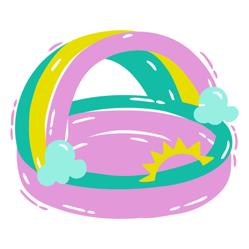 flutuador de piscina arco-íris Desenho PNG