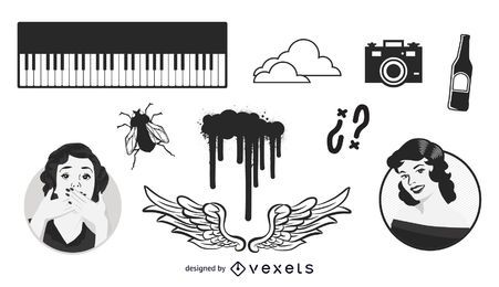 Various elements vector pack Various elements vector pack