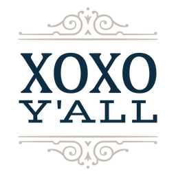 XOXO y'all sentiment quote PNG Design