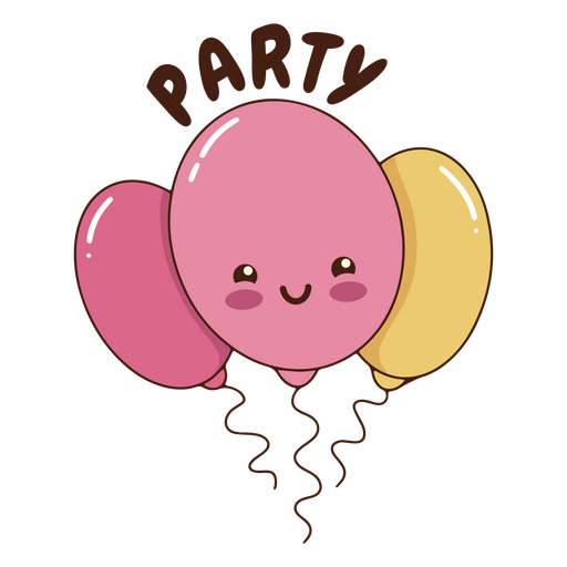 Aufkleber f?r Partyballons PNG-Design