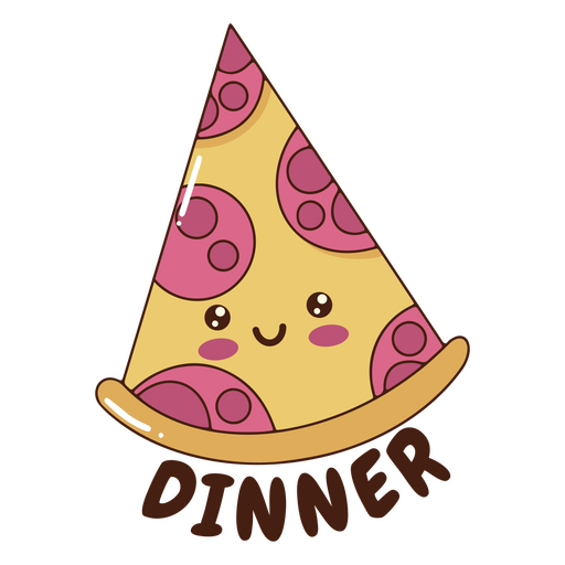 Pizza for dinner sticker PNG Design