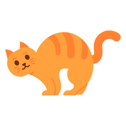 Cute Semi-flat Cat PNG & SVG Design For T-Shirts