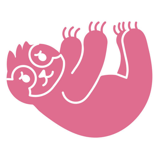 Hanging sloth cut out PNG Design