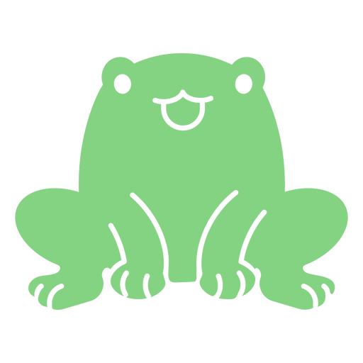 Happy frog cut out PNG Design