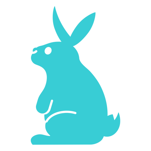 Side bunny cut out PNG Design