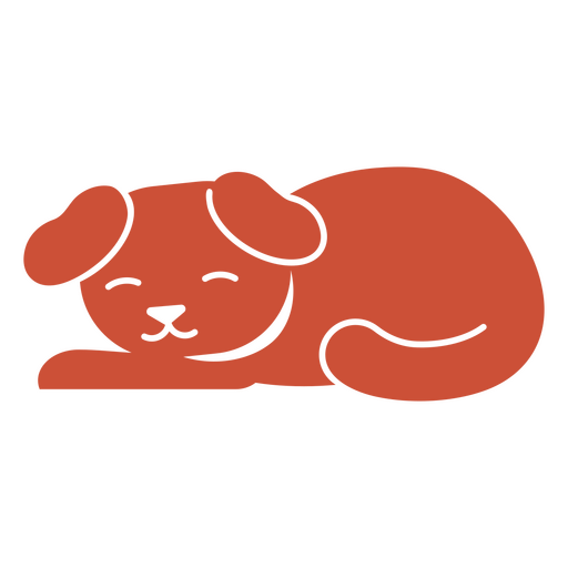 Cão dormindo cortado Desenho PNG