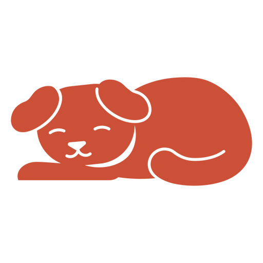 Sleeping dog cut out PNG Design