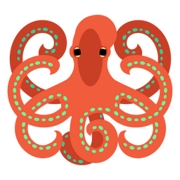 Biolumineszierendes Oktopus-Meerestier PNG-Design
