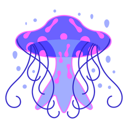 Medusas bioluminiscentes Diseño PNG