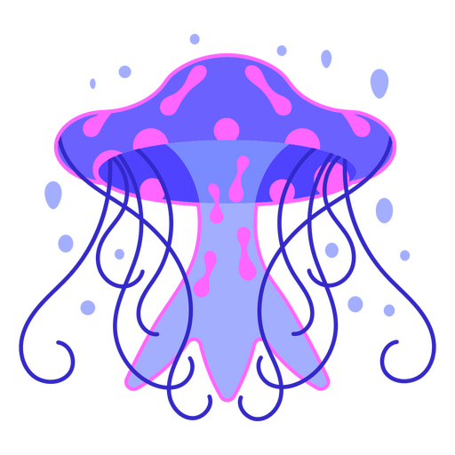 Bioluminescent jellyfish PNG Design